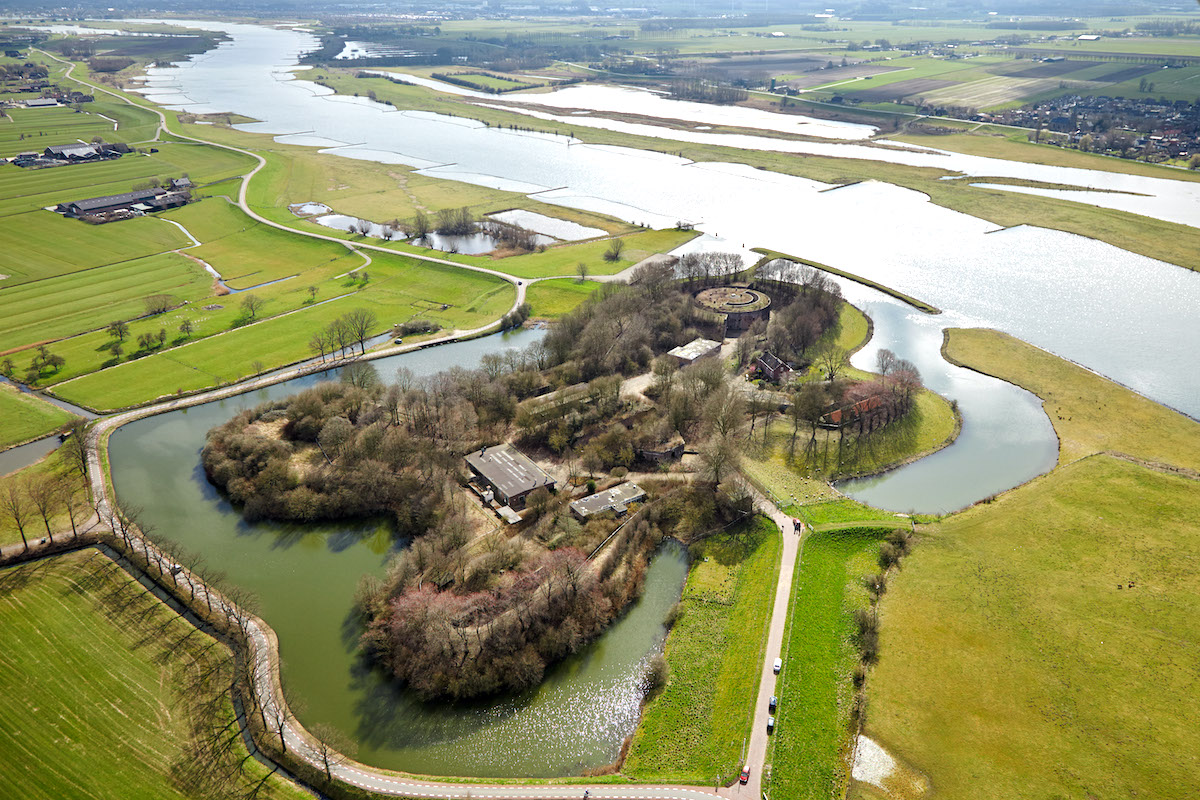 Luchtfoto van Fort bij Honswijk.