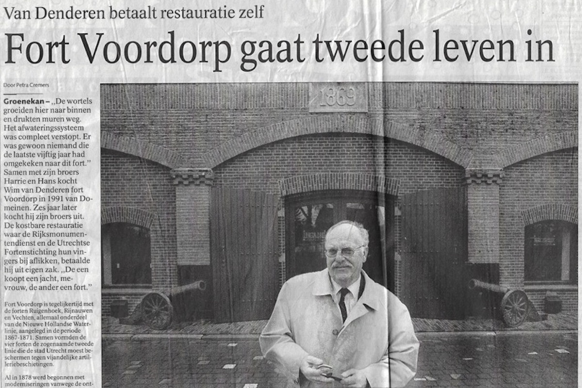 Krantenartikel Fort Voordorp gaat tweede leven in